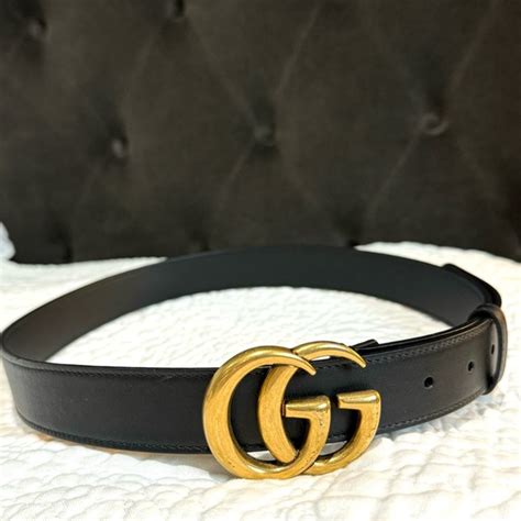 cinture gucci marmont ebay|Gucci Marmont Double Slim Belt 414516 AP00T Black 80/32 .